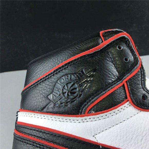 Air Jordan AJ1 High Sports casual shoes（Black White Red） main image 5